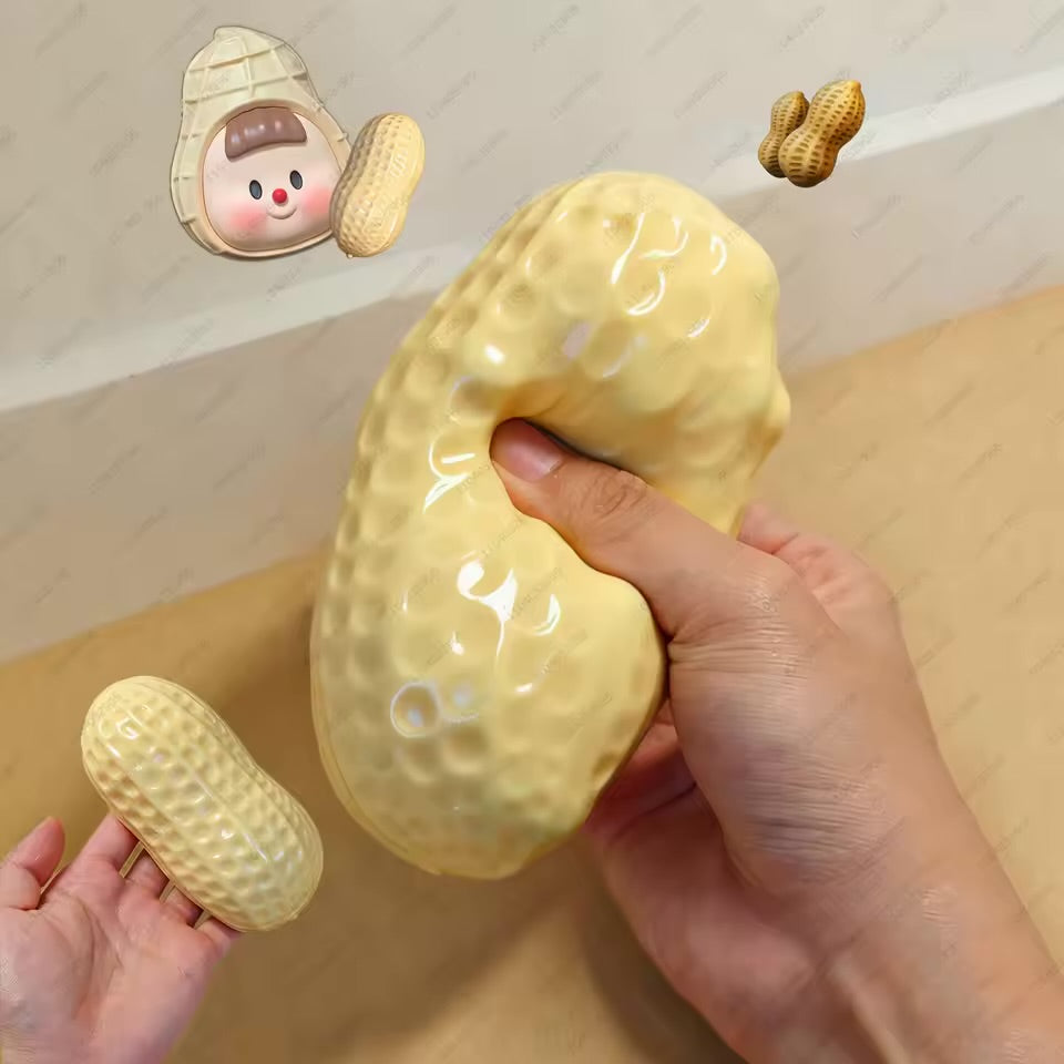 Peanut Stress Ball Crunchy Squeeze Ball Squishy Toy Buttery-Soft Feel Fidget Toy ASMR Sensory Anti Stress 🥜